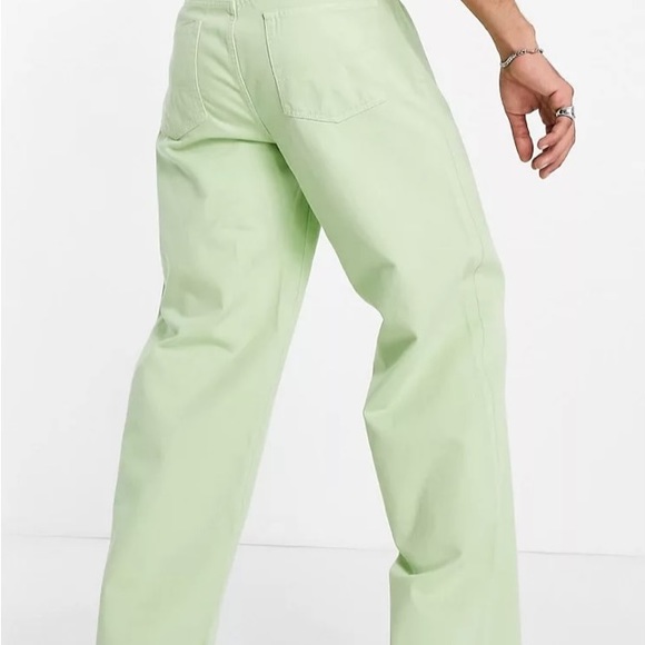 COLLUSION x014 dad jeans in lime - Picture 3 of 6